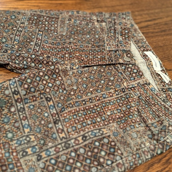 Isabel Marant Etoile Itzel Multicolor Geometric Skinny Corduroy Pants S - Picture 4 of 7